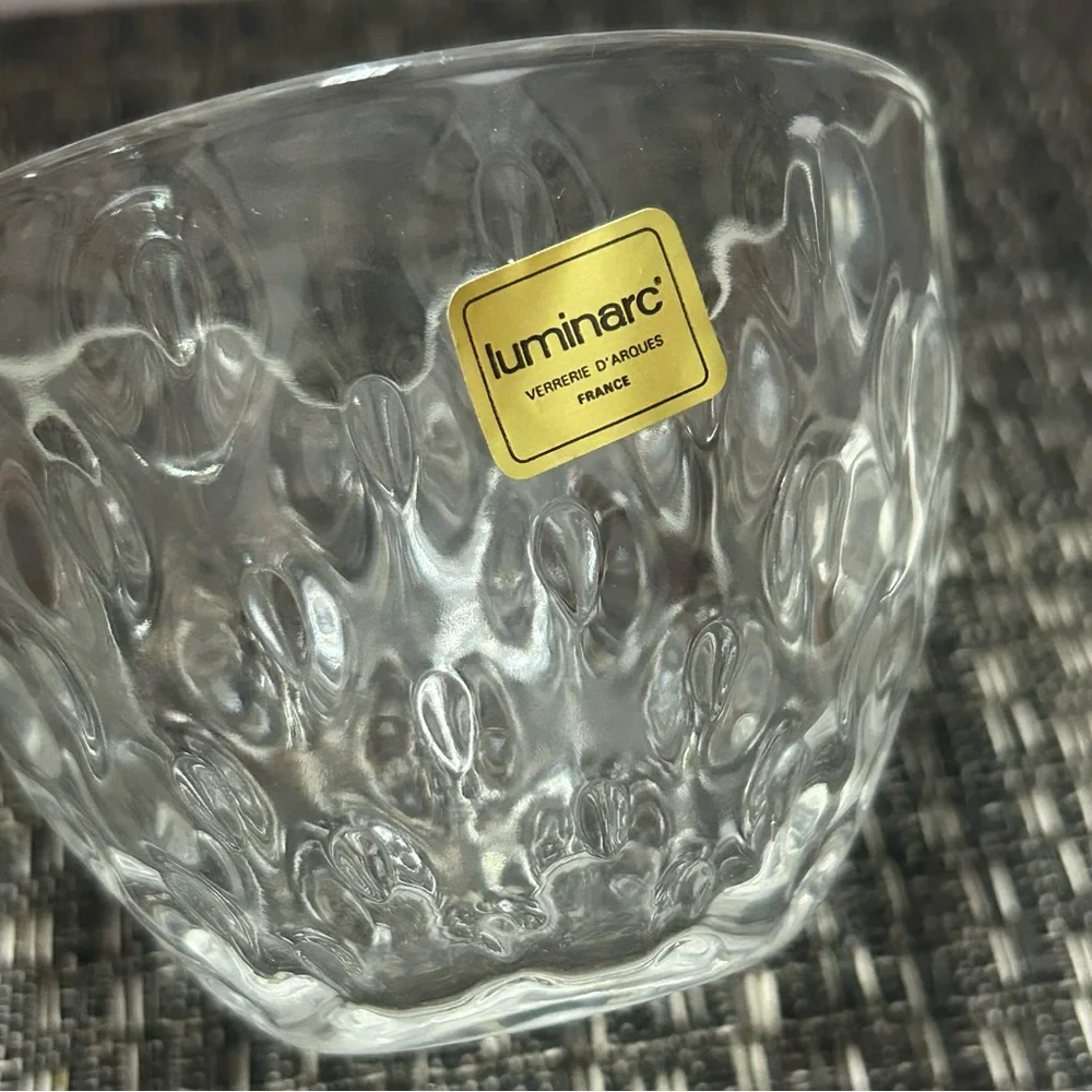 Vintage Strawberry Lidded Glass Trinket Candy Dish in Original Luminarc Box 1992